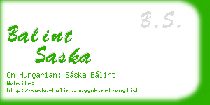 balint saska business card